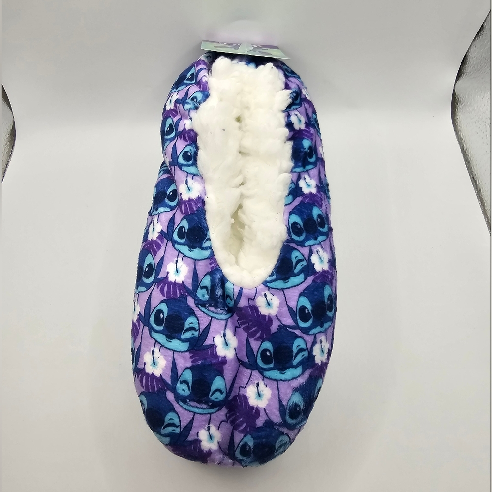 New With Tags Disney Lilo And Stitch Fuzzy Babba Slipper Socks, 1 Pair Non Slip